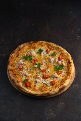 Пицца Том-Ям с креветкой