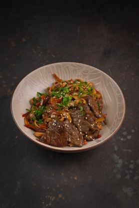 Лапша с Говядиной в устричном соусе